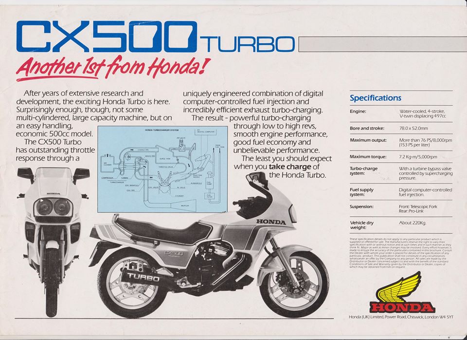Honda CX500t brochure
